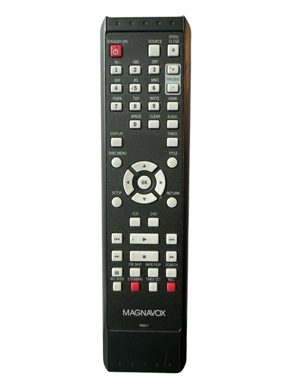Magnavox NB887 DVD/VCR Combo Recorder Replacement Remote Control